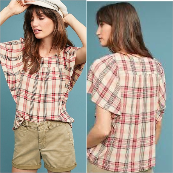 Anthropologie Tops - {Anthro} Maeve Priscilla Plaid Blouse